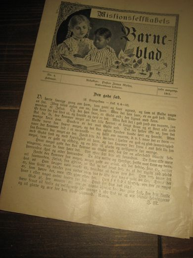 1911 nr 004 Missionsselskabets Barne blad