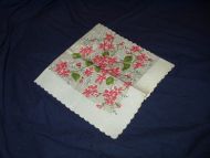 Seviett med blomstermotiv
