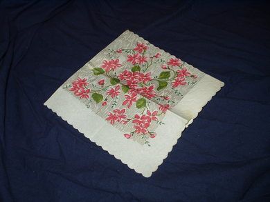 Seviett med blomstermotiv