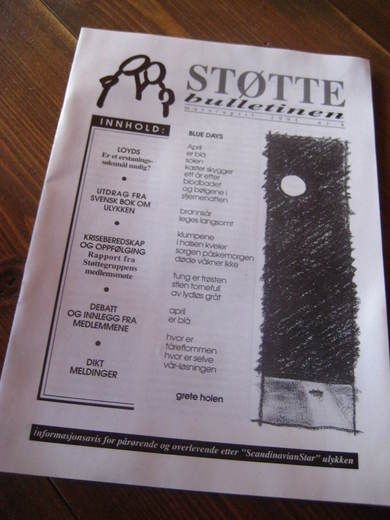 STØTTE bulletinen Scandinavien Star 1991,nr 004. 