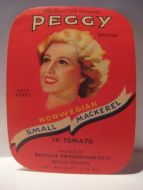 PEGGY SMALL MACKEREL, fra Bergen Preserving, Bergen.
