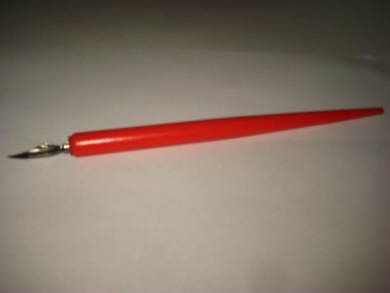 Penn og pennesplitt fra 50 tallet Rød