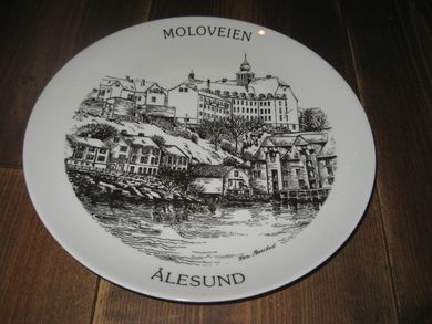 1986 Ålesundsplatten fra Porsgrunn MOLOVEIEN Platte nr 5