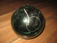 Pen mørk grønn kavlkule fra tidleg 1900 ca 11 cm i diameter