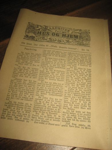 RAADGIVER for HUS OG HJEM, nr 24, 1800 tallet.