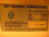 1983 Trekning 777 Nr 0620807