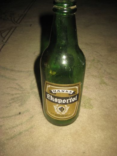 Flaske uten innhold, Eksportøl, fra Hansa Bryggeri, 60 tallet. 