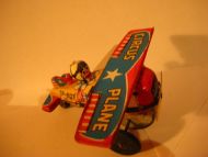 Mekanisk CIRCUS PLANE fra Jone, Japan, 50 tallet.