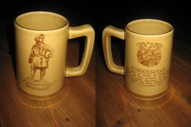 Ølmugge fra Stavangerflint med historisk motiv TORDENSKIOLD 60-70 tallet