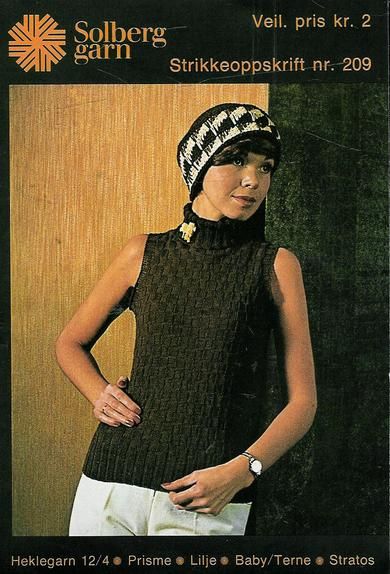 Sommergenser og lue fra Solberg garn Strikkeoppskrift nr 209