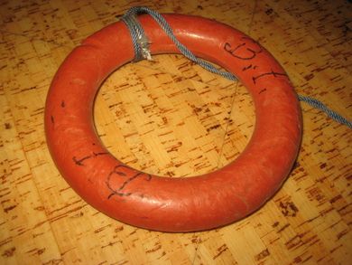 Ring brukt ved garnfiske i gamle dager ca 17 cm i diameter Pen til dekorasjon etc