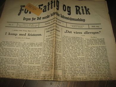 1932 nr 007 For Fattig og Rik