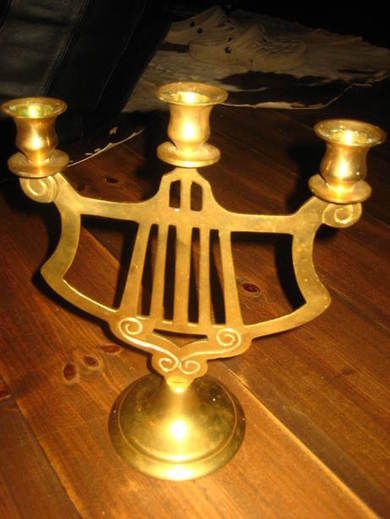 Gedigen messing skål totalt ca 30 cm brei 70 tallet