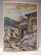 Strøkent, ubrukt kort fra 40 tallet, serie GNH 1280.