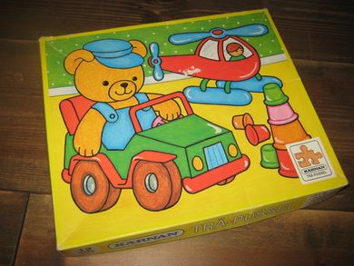 PUSLESPILL I TRE, 12 biter, 2-5 år.