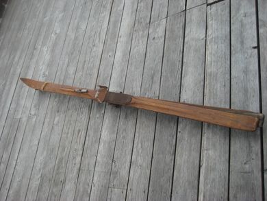 Eldre skipar til dekorasjon pent ca 210 cm lange Kandahar bindinger 40 tallet