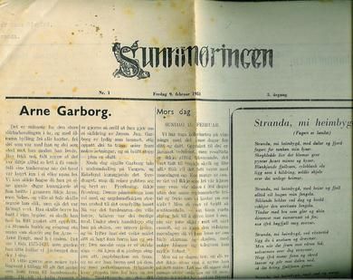 1951 nr 001 Sunnmøringen