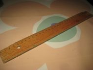 Nostalgisk linial fra skulestova i gamle dager 30 cm lang