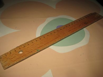 Nostalgisk linial fra skulestova i gamle dager 30 cm lang