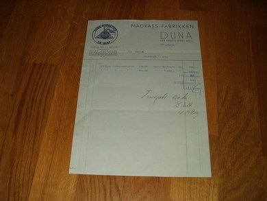 MADRASS-FABRIKKEN DUNA Ski 1958