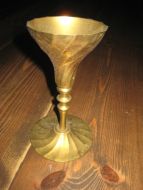 Messinglysestake Ca 15 cm høg