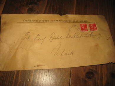 Brev fra 1930 til Leif Fjelde Skoforretniong Utvik