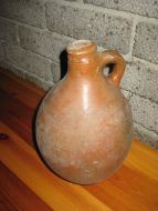 Hollandsk krukke, gammel, ca 27 cm høg.