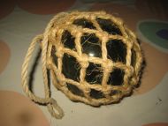 Kavlkule med pent tauverk ca 12 cm i diameter Lys grønn