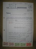 TELE SILKEVEVERI Notodden 13 8 1949 Med omsetnings merker