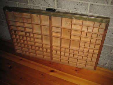 Trykkeri kasse fra nedlagt trykkeri 30-40 tallet