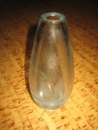 Pen vase, krystall? Ca 17 cm høg. 