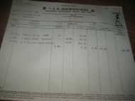 J E MOWINCKEL KOLONIAL - FETEVARER - FRUKT - MEL - FOR Bergen 26 4 1954 50660