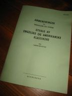ANMERKNINGER TIL ANDERSEN OG EITREM UTVALG AV ENGELSKE OG AMERIKANSKE KLASSIKERE 1966