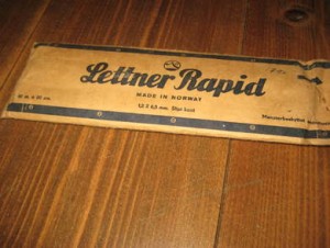 Pakke med ubruklt innhold, 42 stk LETTNER RAPID, 40-50 tallet