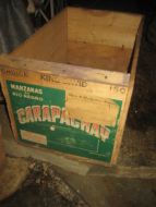 Eplekasse fra Arthur Wennesberg (adressekort påsett kassa) 60 tallet