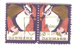 1958, DANSK JULEMERKE, dobbelt