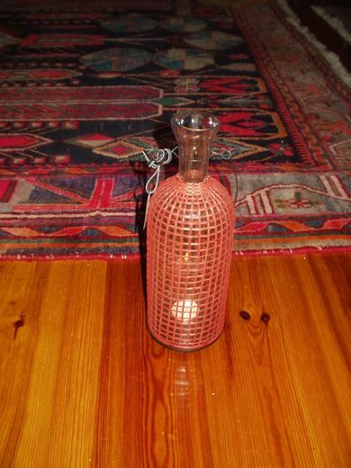 Meget tøff telysholder i flaske med oppheng