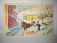 FOLDFJORD1956. Med julemerke. Pent kort, brukt, serie HL/5305.