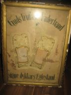 Bilde fra 1800 tallet med tekst: Guds trufaste Faderhand signe dykkars Egtestand Ca 35*45 cm stort