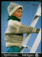 4360 S, JUMPER OG LUE, fritidsgarn fra SANDNES Uldvarefabrik, Sandnes.