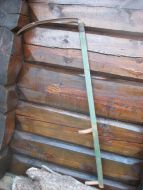 Pen gammel langorv med grønn farge ca 142 cm lang 1800 tallet