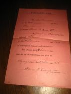 Vakcinations attest fra 1917.