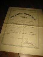Forsikring fra INDRE SUNNMØRE BRANDTRYGDELAG FOR HUSE, 1924. 
