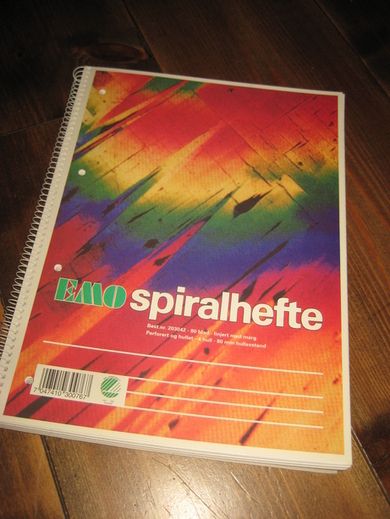 Ubrukt EMO spiralhefte 80 - 90 tallet