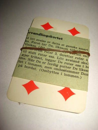 Forvandlingskortet korttriks med veiledning