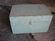 Gammelt og hendig fiskeskrin med lokk Ca 34*21 cm stort 22 cm høgt 40 tallet