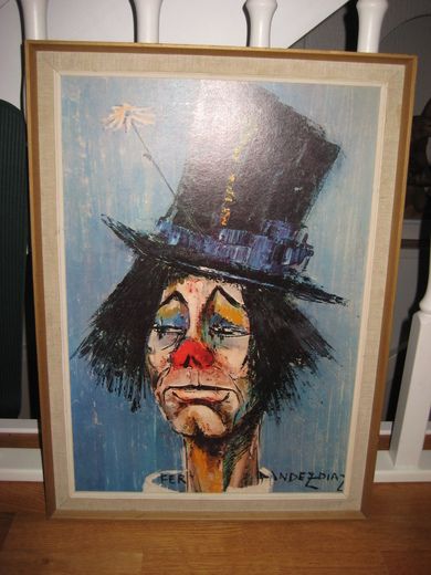 Pent bildr malt på plate FERNANDEZ