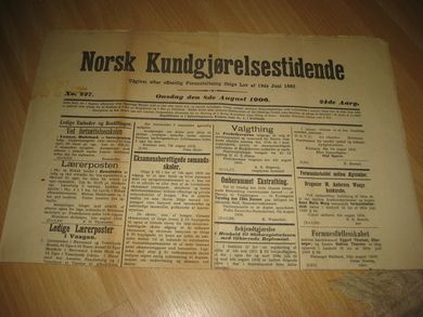 1906 nr 227 Norsk Kundgjørelsestidende