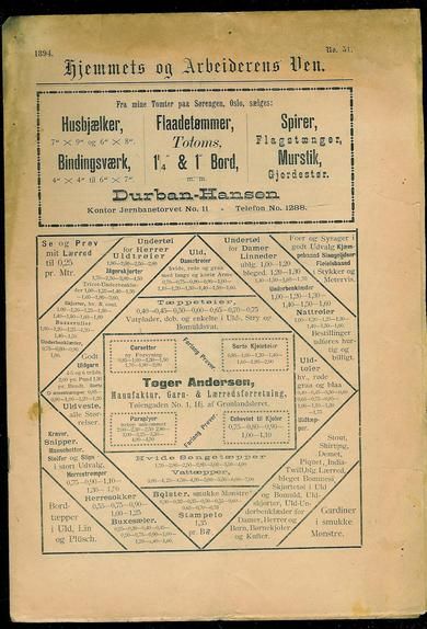1894 nr 051 Hjemmets og Arbeidernes Ven
