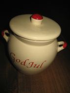 Skål med lokk fra Modern House ca 10 cm i diameter 12 cm høg